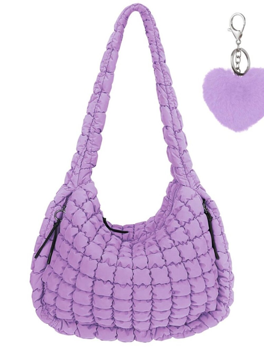 Large Quilted Tote Bag, Crossbody Puffer Bags Shoulder Purse
